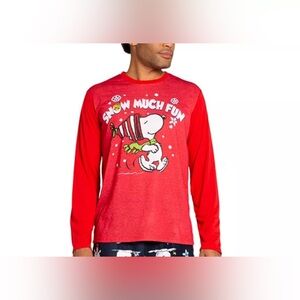 Briefly Stated Men's Peanuts Long-Sleeve Pajama Top